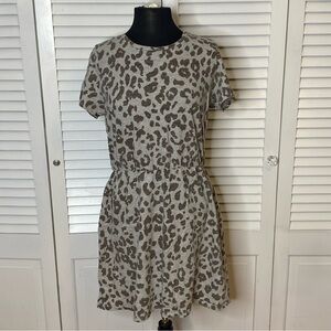 Old Navy | Leopard Print Gray and Black Dress | Size Large